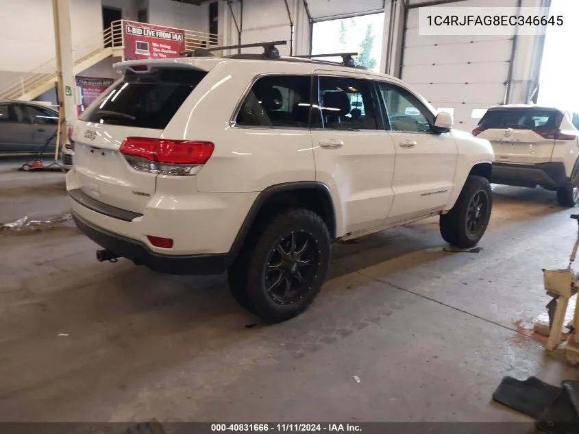 2014 Jeep Grand Cherokee Laredo VIN: 1C4RJFAG8EC346645 Lot: 40831666