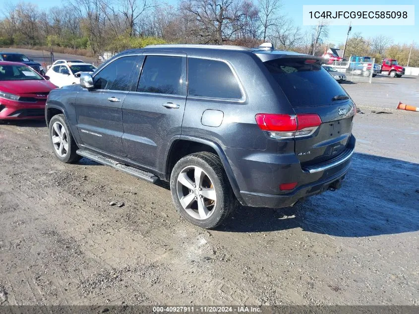 2014 Jeep Grand Cherokee Overland VIN: 1C4RJFCG9EC585098 Lot: 40927911