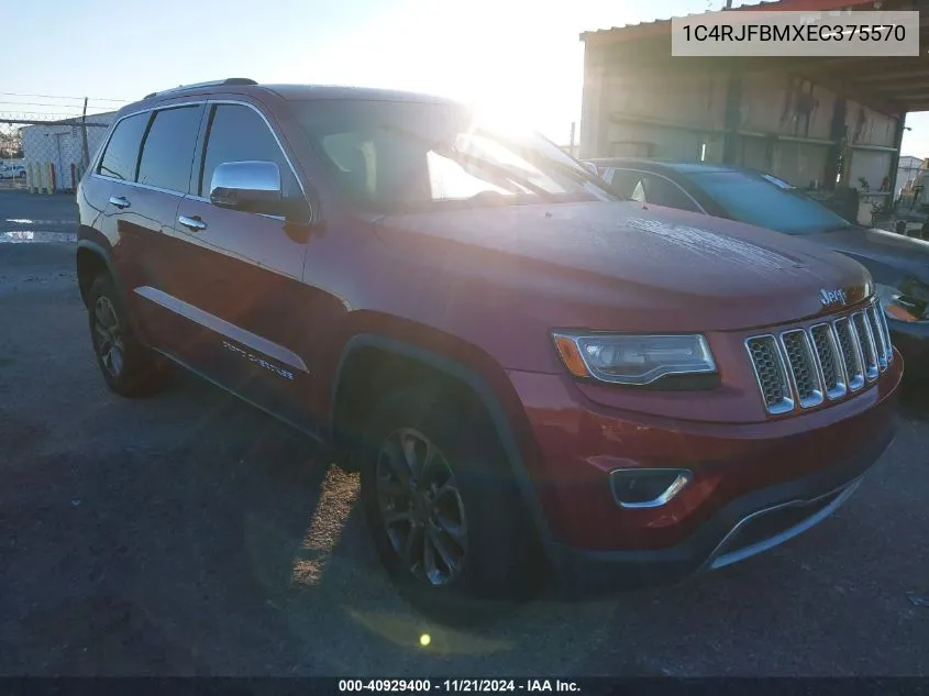 2014 Jeep Grand Cherokee Limited VIN: 1C4RJFBMXEC375570 Lot: 40929400