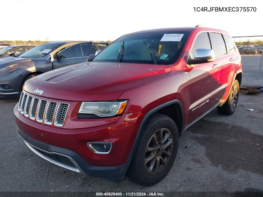 2014 Jeep Grand Cherokee Limited VIN: 1C4RJFBMXEC375570 Lot: 40929400