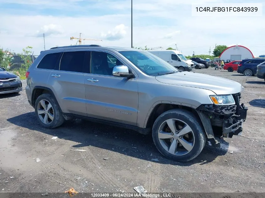 2015 Jeep Grand Cherokee Limited VIN: 1C4RJFBG1FC843939 Lot: 12033409