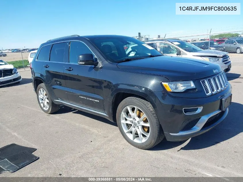 2015 Jeep Grand Cherokee Summit VIN: 1C4RJFJM9FC800635 Lot: 39368881