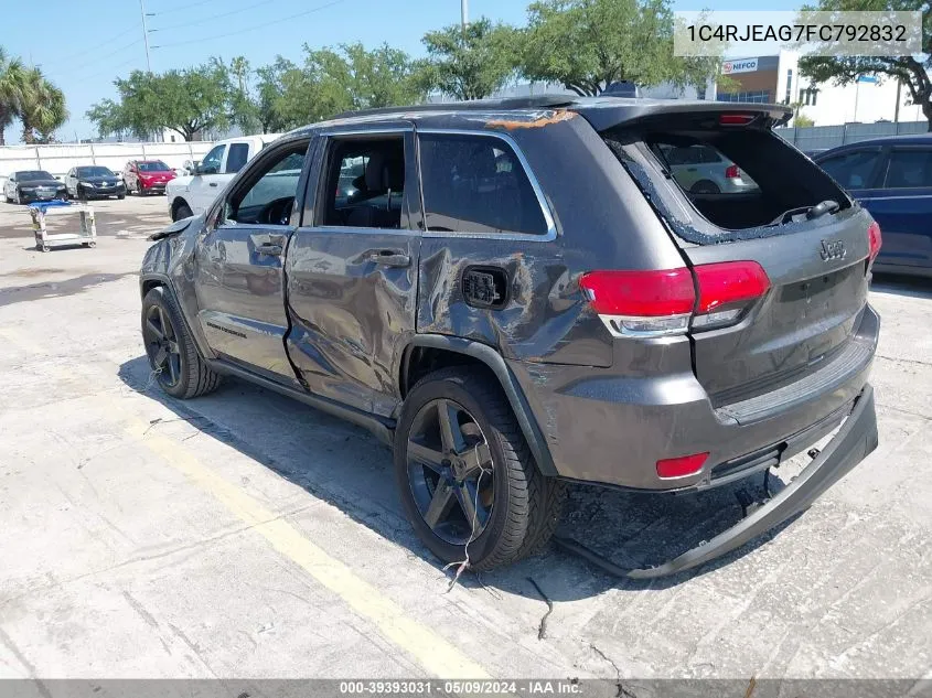 1C4RJEAG7FC792832 2015 Jeep Grand Cherokee Laredo