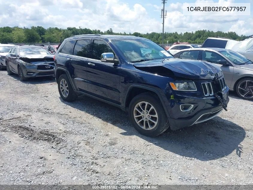 2015 Jeep Grand Cherokee Limited VIN: 1C4RJEBG2FC677957 Lot: 39575182