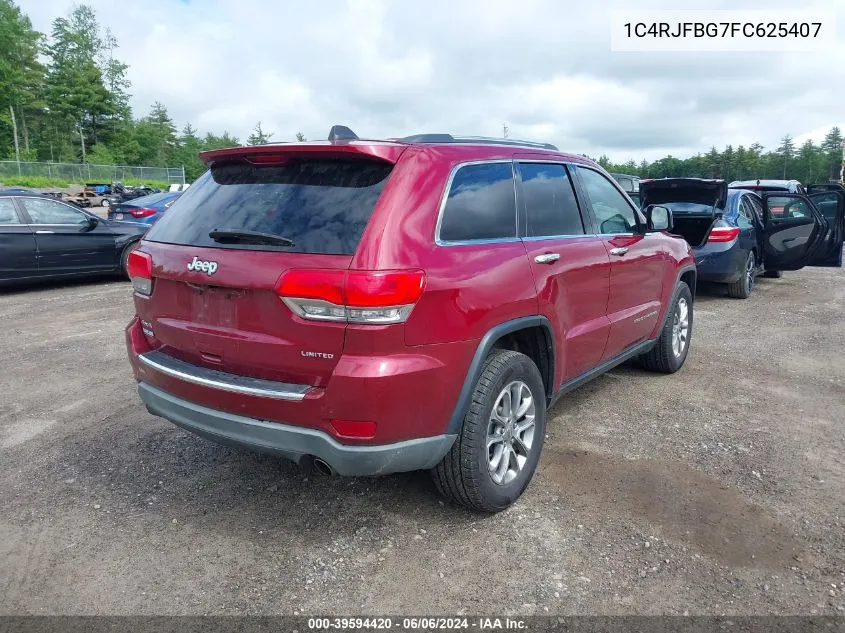 2015 Jeep Grand Cherokee Limited VIN: 1C4RJFBG7FC625407 Lot: 39594420