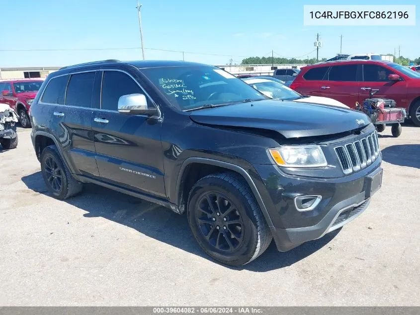 2015 Jeep Grand Cherokee Limited VIN: 1C4RJFBGXFC862196 Lot: 39604082