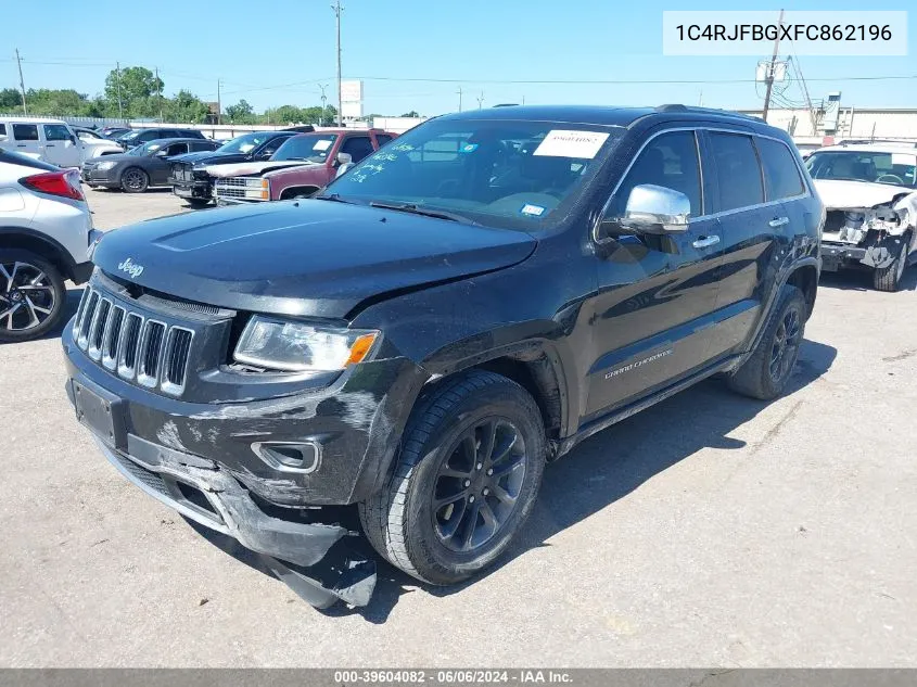 2015 Jeep Grand Cherokee Limited VIN: 1C4RJFBGXFC862196 Lot: 39604082