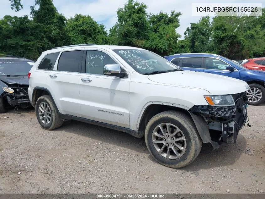 2015 Jeep Grand Cherokee Limited VIN: 1C4RJFBG8FC165626 Lot: 39604791