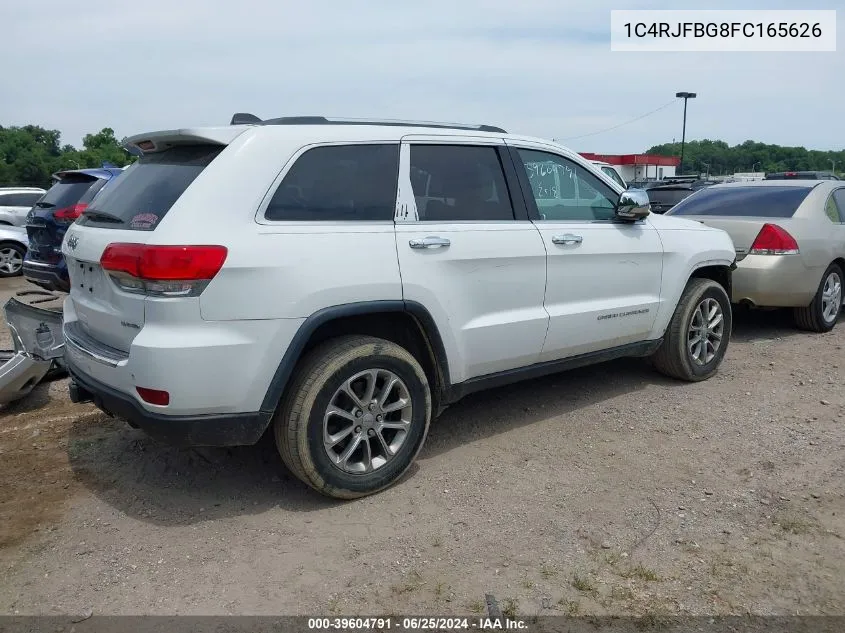 2015 Jeep Grand Cherokee Limited VIN: 1C4RJFBG8FC165626 Lot: 39604791