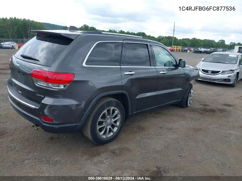 2015 Jeep Grand Cherokee Limited VIN: 1C4RJFBG6FC877536 Lot: 39616529