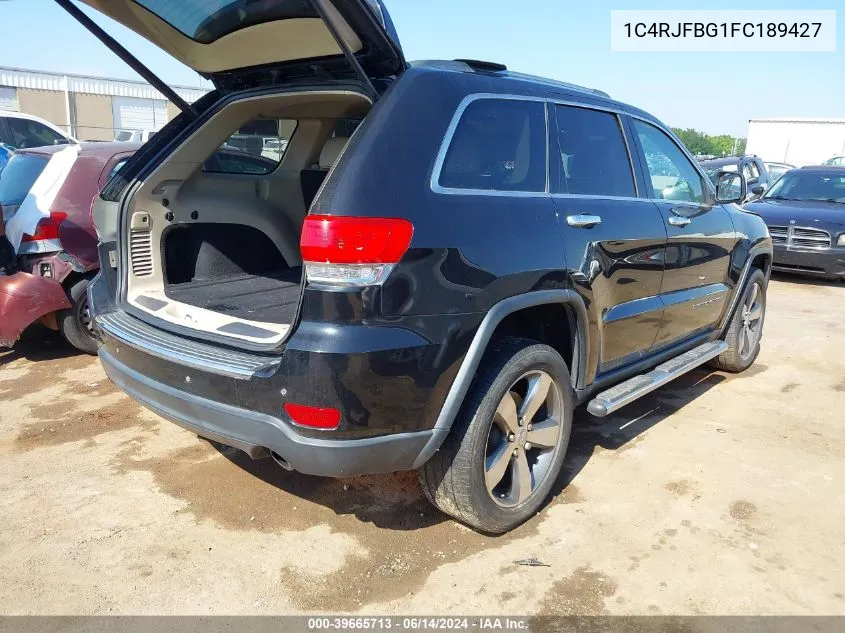 2015 Jeep Grand Cherokee Limited VIN: 1C4RJFBG1FC189427 Lot: 39665713