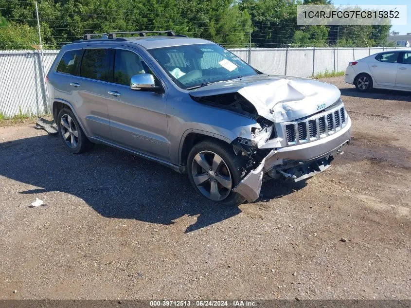 2015 Jeep Grand Cherokee Overland VIN: 1C4RJFCG7FC815352 Lot: 39712513