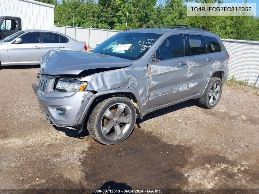 2015 Jeep Grand Cherokee Overland VIN: 1C4RJFCG7FC815352 Lot: 39712513