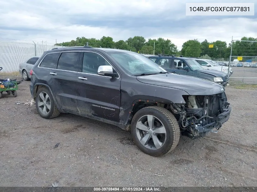 2015 Jeep Grand Cherokee Overland VIN: 1C4RJFCGXFC877831 Lot: 39759494