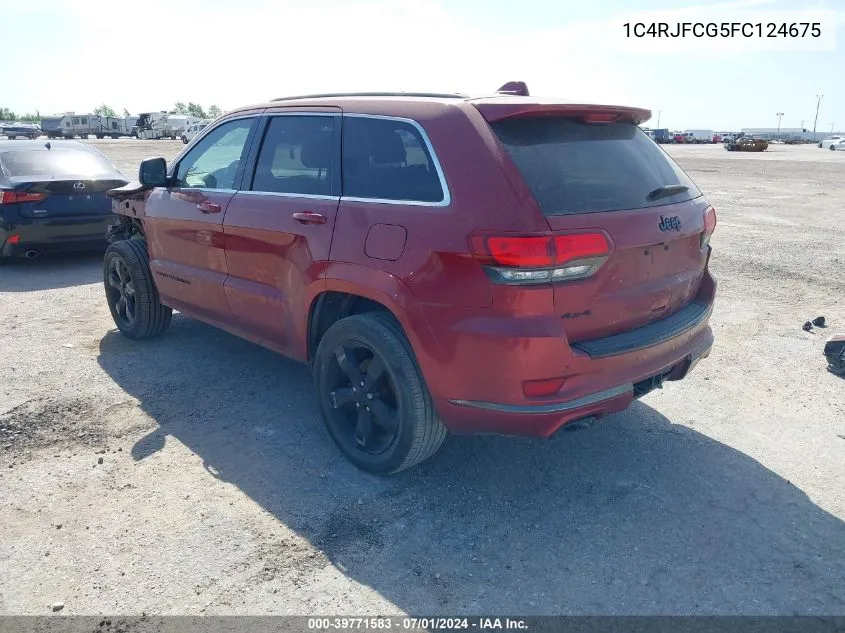 1C4RJFCG5FC124675 2015 Jeep Grand Cherokee High Altitude