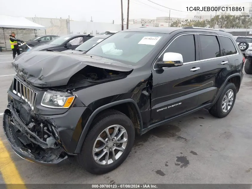 2015 Jeep Grand Cherokee Limited VIN: 1C4RJEBG0FC118861 Lot: 39780123