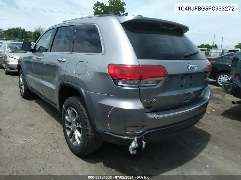 2015 Jeep Grand Cherokee Limited VIN: 1C4RJFBG5FC933272 Lot: 39784385