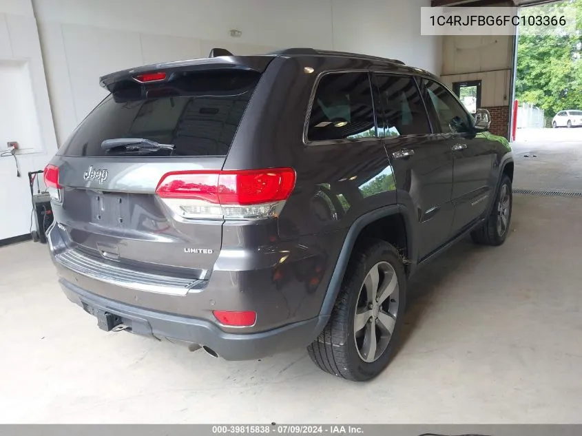 1C4RJFBG6FC103366 2015 Jeep Grand Cherokee Limited