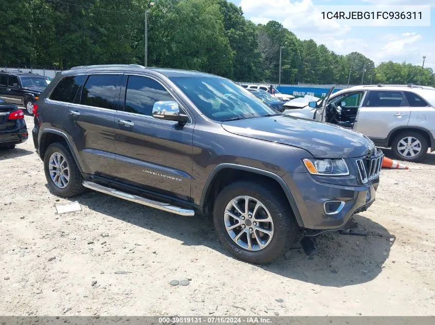 2015 Jeep Grand Cherokee Limited VIN: 1C4RJEBG1FC936311 Lot: 39819131