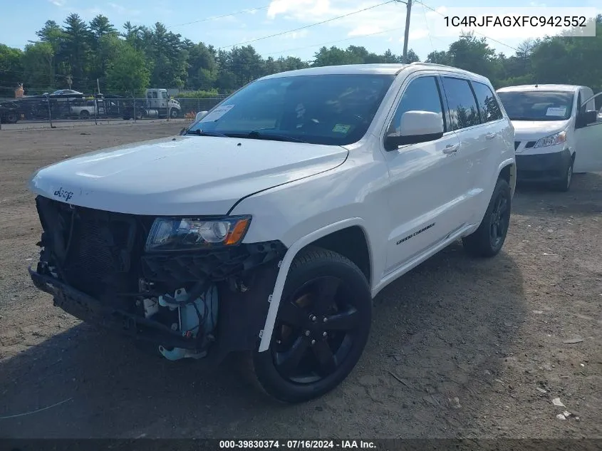 2015 Jeep Grand Cherokee Altitude VIN: 1C4RJFAGXFC942552 Lot: 39830374