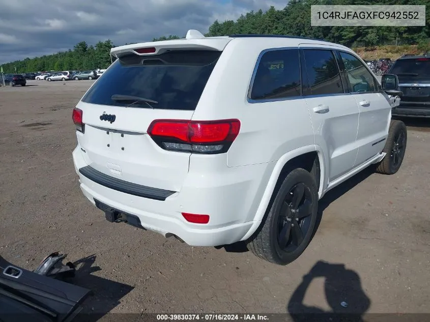 1C4RJFAGXFC942552 2015 Jeep Grand Cherokee Altitude