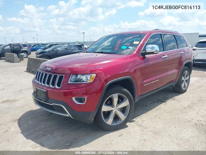 1C4RJEBG0FC816113 2015 Jeep Grand Cherokee Limited