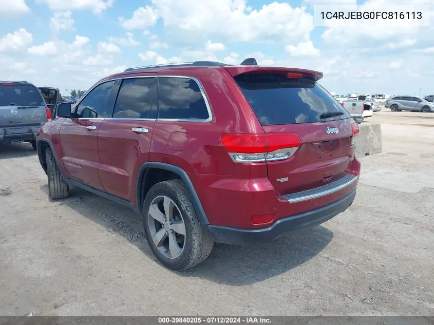 1C4RJEBG0FC816113 2015 Jeep Grand Cherokee Limited