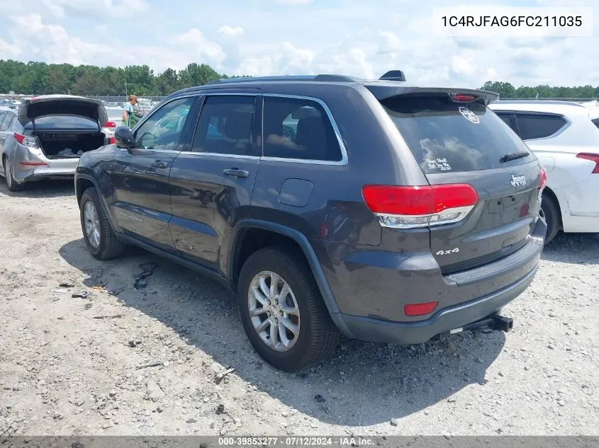 2015 Jeep Grand Cherokee Laredo VIN: 1C4RJFAG6FC211035 Lot: 39853277