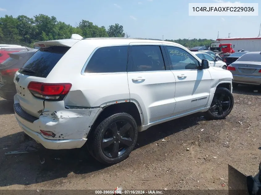 2015 Jeep Grand Cherokee Altitude VIN: 1C4RJFAGXFC229036 Lot: 39856130