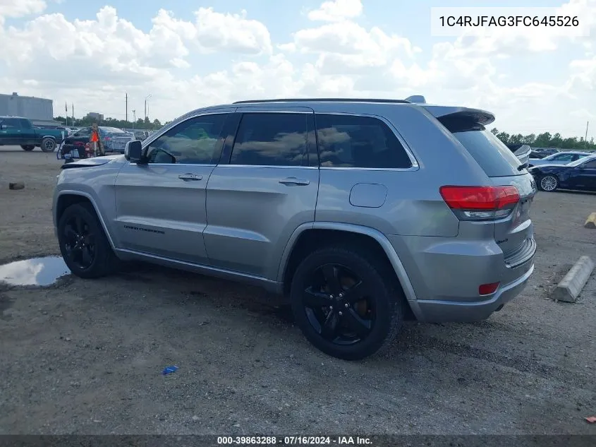 2015 Jeep Grand Cherokee Altitude VIN: 1C4RJFAG3FC645526 Lot: 39863288