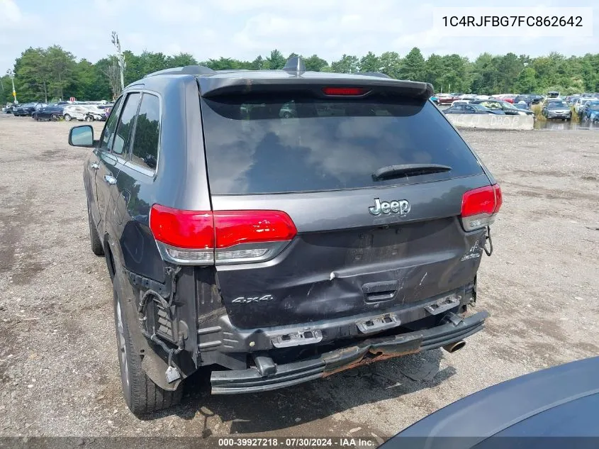 2015 Jeep Grand Cherokee Limited VIN: 1C4RJFBG7FC862642 Lot: 39927218