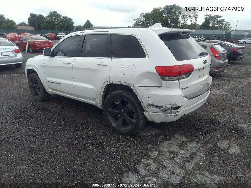 1C4RJFAG3FC747909 2015 Jeep Grand Cherokee Altitude