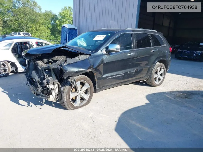 2015 Jeep Grand Cherokee Overland VIN: 1C4RJFCG8FC704938 Lot: 39936348