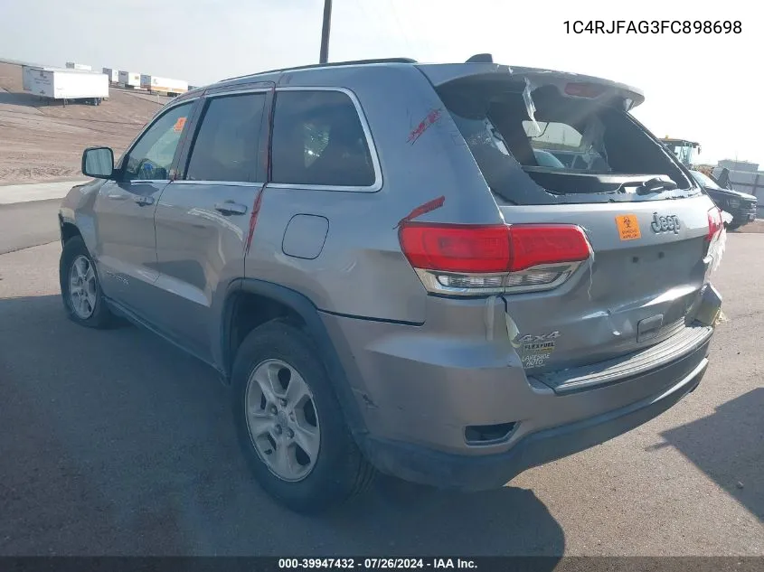 1C4RJFAG3FC898698 2015 Jeep Grand Cherokee Laredo