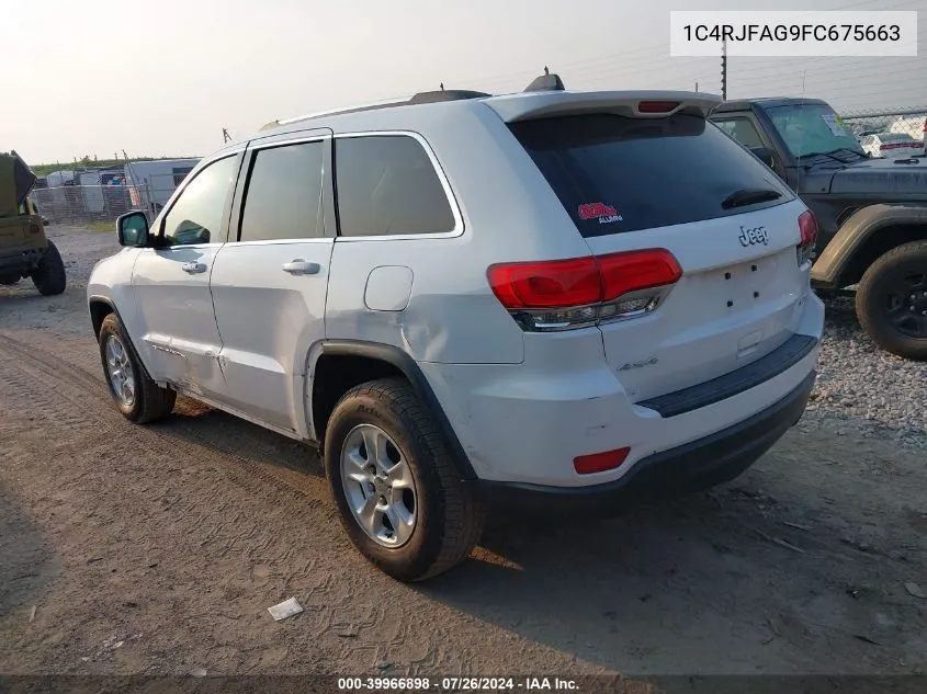 1C4RJFAG9FC675663 2015 Jeep Grand Cherokee Laredo