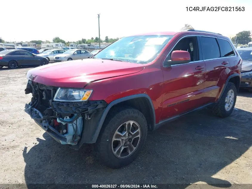 2015 Jeep Grand Cherokee Laredo VIN: 1C4RJFAG2FC821563 Lot: 40026327