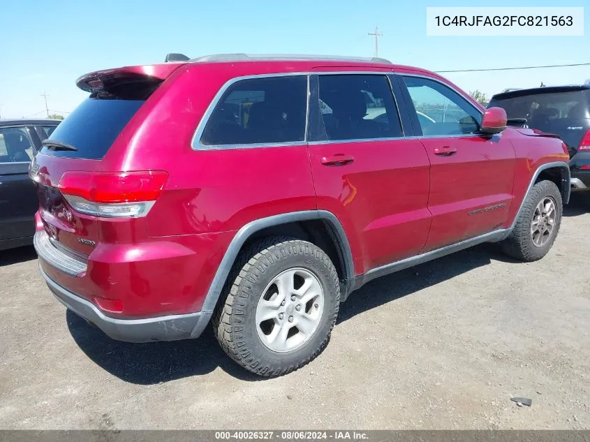 2015 Jeep Grand Cherokee Laredo VIN: 1C4RJFAG2FC821563 Lot: 40026327