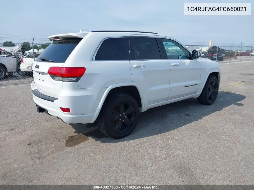 2015 Jeep Grand Cherokee Altitude VIN: 1C4RJFAG4FC660021 Lot: 40027300