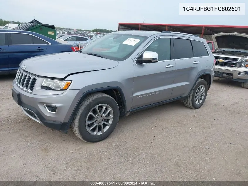 1C4RJFBG1FC802601 2015 Jeep Grand Cherokee Limited