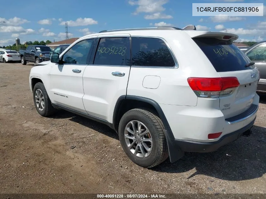 1C4RJFBG0FC881906 2015 Jeep Grand Cherokee Limited