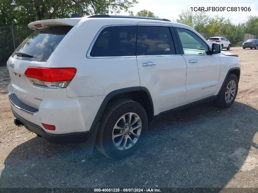 1C4RJFBG0FC881906 2015 Jeep Grand Cherokee Limited