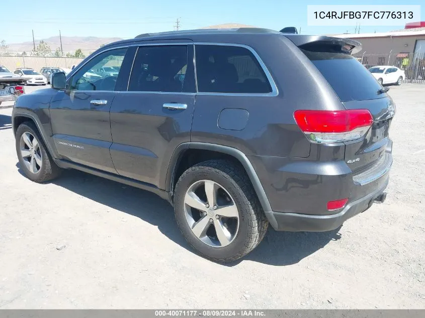 2015 Jeep Grand Cherokee Limited VIN: 1C4RJFBG7FC776313 Lot: 40071177