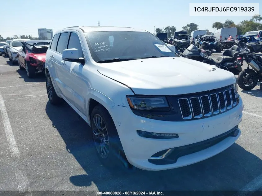 2015 Jeep Grand Cherokee Srt VIN: 1C4RJFDJ6FC919339 Lot: 40080828