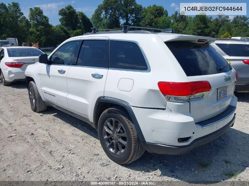 2015 Jeep Grand Cherokee Limited VIN: 1C4RJEBG2FC944644 Lot: 40095187