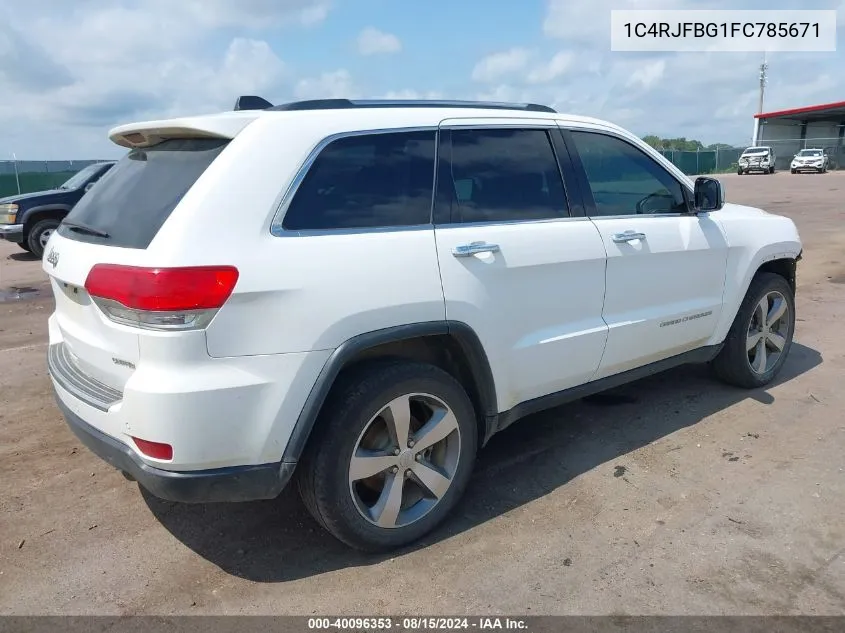 2015 Jeep Grand Cherokee Limited VIN: 1C4RJFBG1FC785671 Lot: 40096353