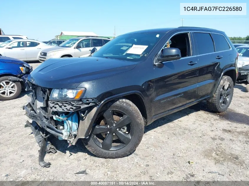 2015 Jeep Grand Cherokee Altitude VIN: 1C4RJFAG7FC226580 Lot: 40097151