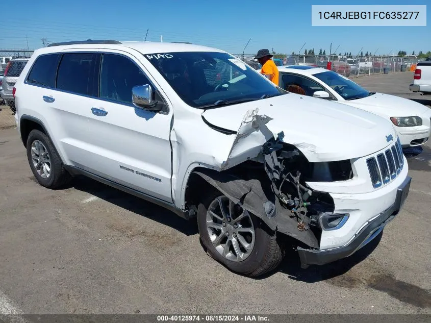 2015 Jeep Grand Cherokee Limited VIN: 1C4RJEBG1FC635277 Lot: 40125974