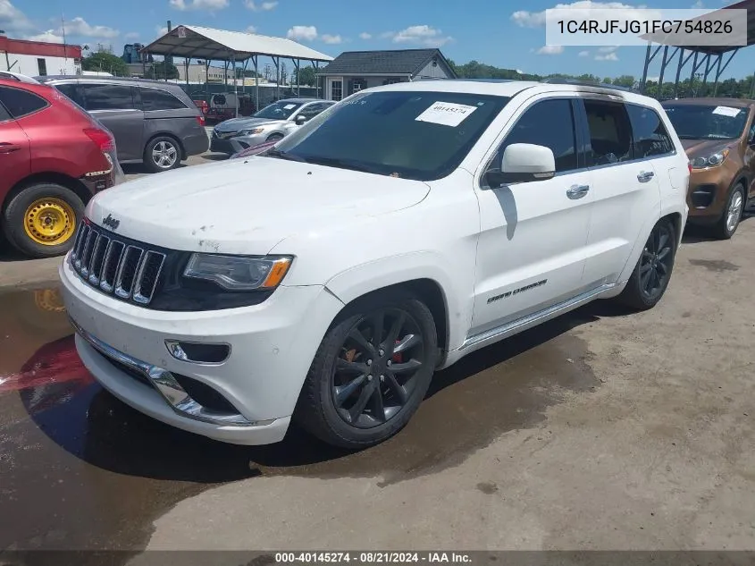 2015 Jeep Grand Cherokee Summit VIN: 1C4RJFJG1FC754826 Lot: 40145274