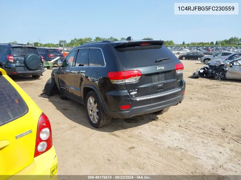 2015 Jeep Grand Cherokee Limited VIN: 1C4RJFBG5FC230559 Lot: 40176810