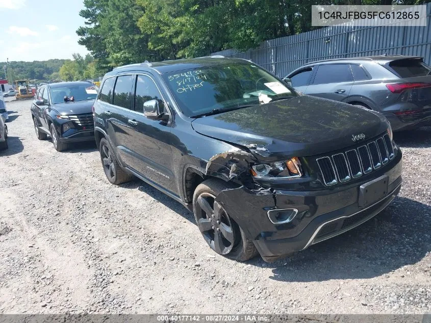 2015 Jeep Grand Cherokee Limited VIN: 1C4RJFBG5FC612865 Lot: 40177142